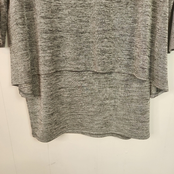 Joseph Ribkoff Slinky Red 3/4 Sleeves Top Stretchy Tunic Layered Dressy Size 10 - Picture 4 of 10